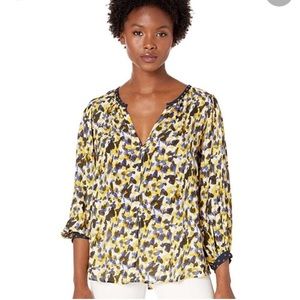 Velvet by Graham and Spencer Watercolor Peasant Blouse.  Size Small
